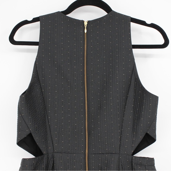 MADEWELL NWT Black Dress Gold Dots Pockets Sleeveless Tank Size 6 - Picture 3 of 16